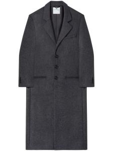 Courrèges однобортное пальто с заостренными лацканами, серый