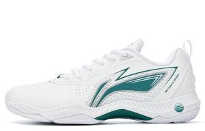 LINING Лининг Сага 3LITE Противоскользящие, Износостойкие, Дышащие Низкие Бадминтонные Кроссовки Унисекс Белый Зеленый - Белый, цвет White