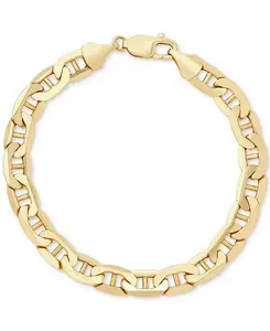 Мужской браслет-цепочка Mariner Link из полированного золота 14 карат Italian Gold, gold