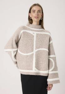 Джемпер Soaked in Luxury SLSOREA MONO PULLOVER, Dune Monogram/Beige