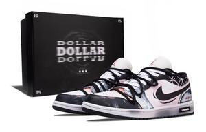 Air 1 устойчивые к истиранию низкие баскетбольные кроссовки Vintage Unisex Jordan, черный