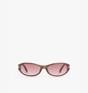 Солнцезащитные очки Dont Cha в овальной оправе из поликарбоната Le Specs, цвет pearl chocolate