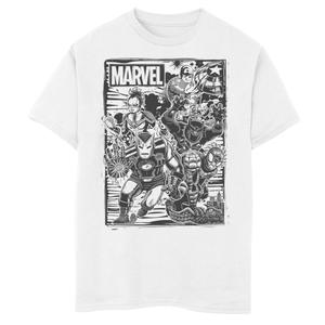 Футболка с деревянным рисунком и обложкой комиксов Marvel Avengers для мальчиков 8–20 лет Licensed Character