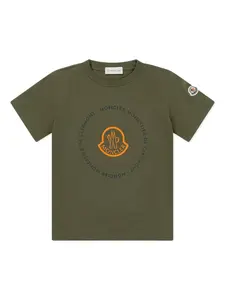 Футболка с логотипом Moncler Enfant, зеленый