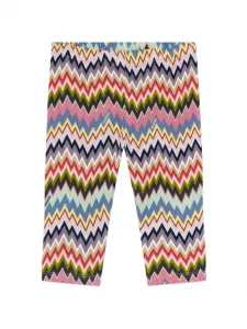 Леггинсы с зигзагообразным узором Missoni Kids, розовый