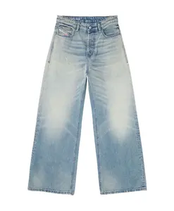 Джинсы с эффектом потертости светло-голубого цвета Diesel, синий