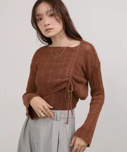 Комплект из укороченного топа и майки с присборенной лентой