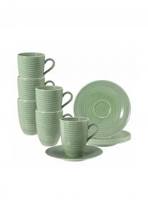 Зелёные чашки с блюдцами Beat Color Glaze 350 мл 6 шт Beat Seltmann Weiden