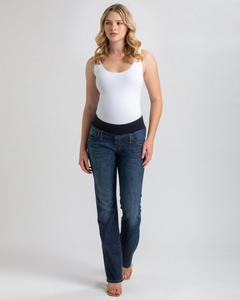 Джинсы-клеш для беременных, узкие PIETRO BRUNELLI MATERNITY, Dark wash