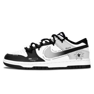 Dunk Black White, Star Future устойчивые к истиранию низкие кроссовки для скейтбординга Unisex Nike, серый