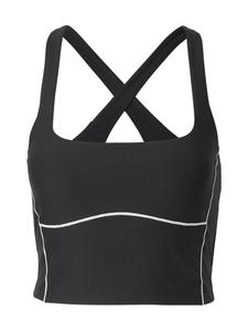 Abercrombie & Fitch Спортивный бюстгальтер-бралетт в черном цвете
