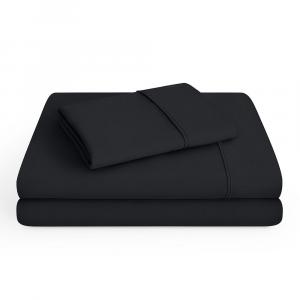 Комплект ультрамягких простыней с двойной щеткой Bare Home, черный