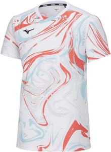 Футболка для тенниса Mizuno 62JAA046, с коротким рукавом, влагоотводящая, быстросохнущая, белый