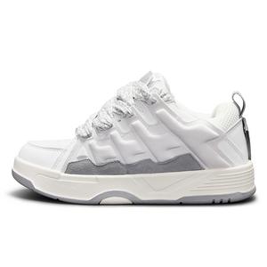 Кроссовки для скейтборда унисекс с низким верхом белый серый Imxs