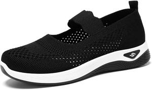 Ортопедические кроссовки для женщин, туфли для медсестер на липучке Babe, обувь Ortho Pro Comfort, обувь OrthoWear Baimiu, черный