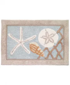 Коврик для ванной в виде морских ракушек и сетки, 51 x 76 см Avanti, мультиколор