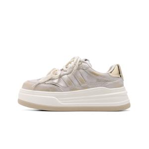 C°BANNER Износостойкие низкие кроссовки для скейтбординга, женские, бежево-серебристые