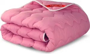 Одеяло 220х240 см круглогодичное антиаллергенное микрофибра розовое силикон AIO FACTORY