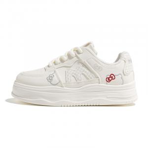 Дышащие низкие скейтборд-кроссовки для женщин с эффектом увеличения роста HUANQIU, бежевый