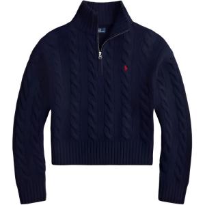 Полузастегнутый кабельный джемпер Polo Ralph Lauren, синий