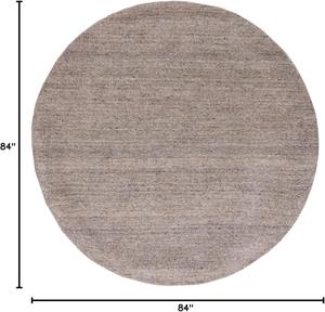 Ковер SAFAVIEH, 214 x 214 см, Himalaya Collection, круглый, Light Grey, ручной работы из шерсти, идеален для помещений с высокой проходимостью в гостиной, спальне (HIM413G)