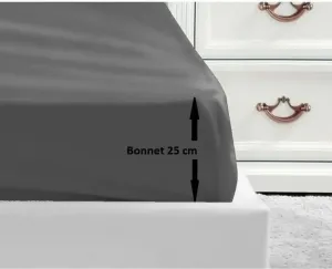 Простыня Lovely Home, серая/темно-серая, двуспальная, 140 х 190 см LOVELY HOME