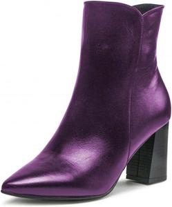 Женские ботильоны FOWT с заостренным носком и высокой массивной подошвой, боковая молния, модные праздничные туфли, размеры США 4-15, Dark Purple