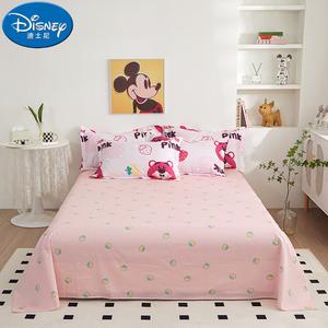 Disney Простыня 180 см, 230х250 см, хлопковая, с принтом Adorable Strawberry Bear