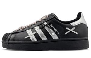 Superstar 2 Seashell Pearl устойчивые к истиранию низкие детские скейтбординг кроссовки для подростков Adidas Originals, черный