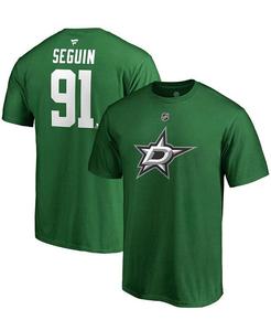 Мужская зеленая футболка с именем и номером команды Tyler Seguin Kelly Dallas Stars Team Fanatics, зеленый