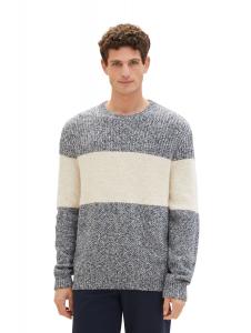 Пуловер Tom Tailor STRUCTURED KNIT, разноцветный