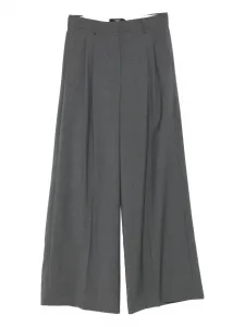Широкие брюки со складками Weekend Max Mara, серый