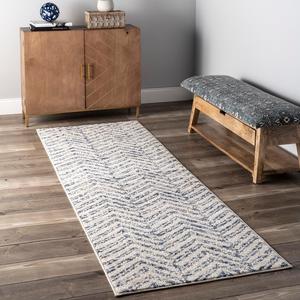 nuLOOM Rosanne переходный полосатый дорожковый ковер, 77 x 366 см, blue