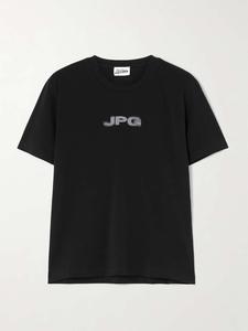 Футболка из хлопкового трикотажа с принтом для малышей Jean Paul Gaultier, черный