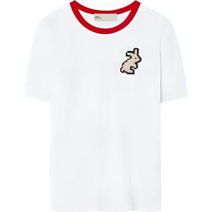 TORY BURCH Футболка SS23 CNY Of Rabbit Women's White