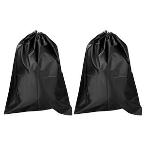 Сумка для хранения одежды на шнурке, 2 упаковки, сумки-органайзеры для одеял для одежды высотой 23,6 дюйма, черные Unique Bargains, черный