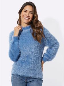 Sieh an! Свитер со стоячим воротником, средне-синего цвета