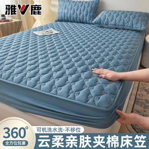 Yalu Простыня на резинке 150х200 см с парой наволочек, стеганая, цвет Butterfly Bow Fitted Sheet - Bentley Blue