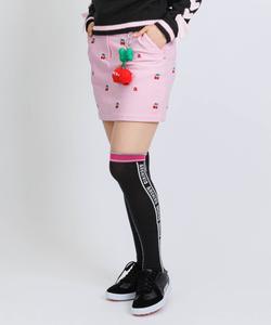 Двухцветные высокие носки с боковым логотипом