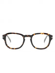 Очки в круглой оправе черепаховой расцветки Eyewear by David Beckham, коричневый