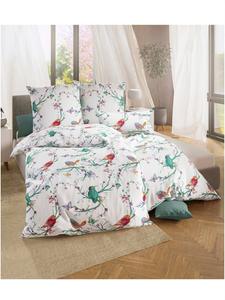 Постельное белье с белым и зеленым принтом WITT WEIDEN, 135 x 200 + 80 x 80 см