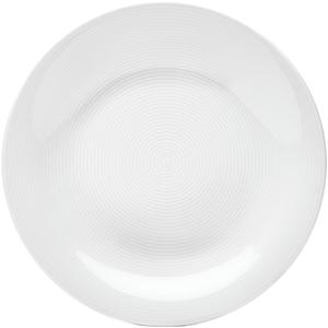 Van Well десертные тарелки Jive, тарелка 21 см, 6 штук, с ненавязчивым спиральным узором, подходят для мытья в посудомоечной машине и использования в микроволновой печи Van Well, белый