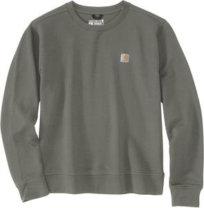 Толстовка Carhartt Relaxed Fit Midweight French Terry Crewneck Ladies Sweatshirt, оливковый