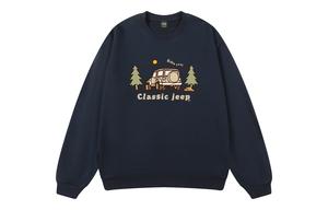 Свитшот Unisex Crew Neck Moderate Regular Jeep, темно-синий