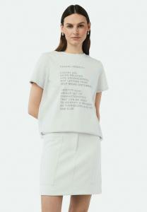 Юбка-карандаш KURZER MIT AUFGESETZTEN TASCHEN comma casual identity, светло-серый