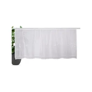 Домашняя поперечная занавесь с продеванием через штангу, 1 шт. Heine Home, белый