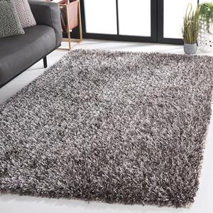 Ковер SAFAVIEH, 122 x 183 см, New Orleans Shag Collection, Platinum & Ivory, ручной работы, идеально подходит для помещений с высокой проходимостью: прихожая, гостиная, спальня (SG531-7612)