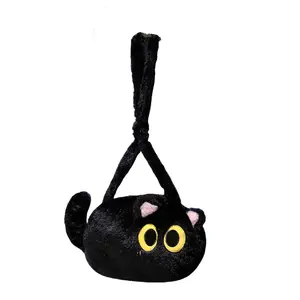 Плюшевая кукла в виде милого кота в мультяшном стиле, высота 30см/40см Howard, черный