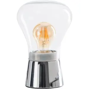 Näve настольная лампа «Kerry», 1 лампочка, лампочка E27 | без лампочки, сенсорная функция, стеклянная настольная лампа, цвет chromfarben