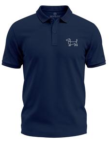 Рубашка Neverless Dackel Polygon, темно-синий